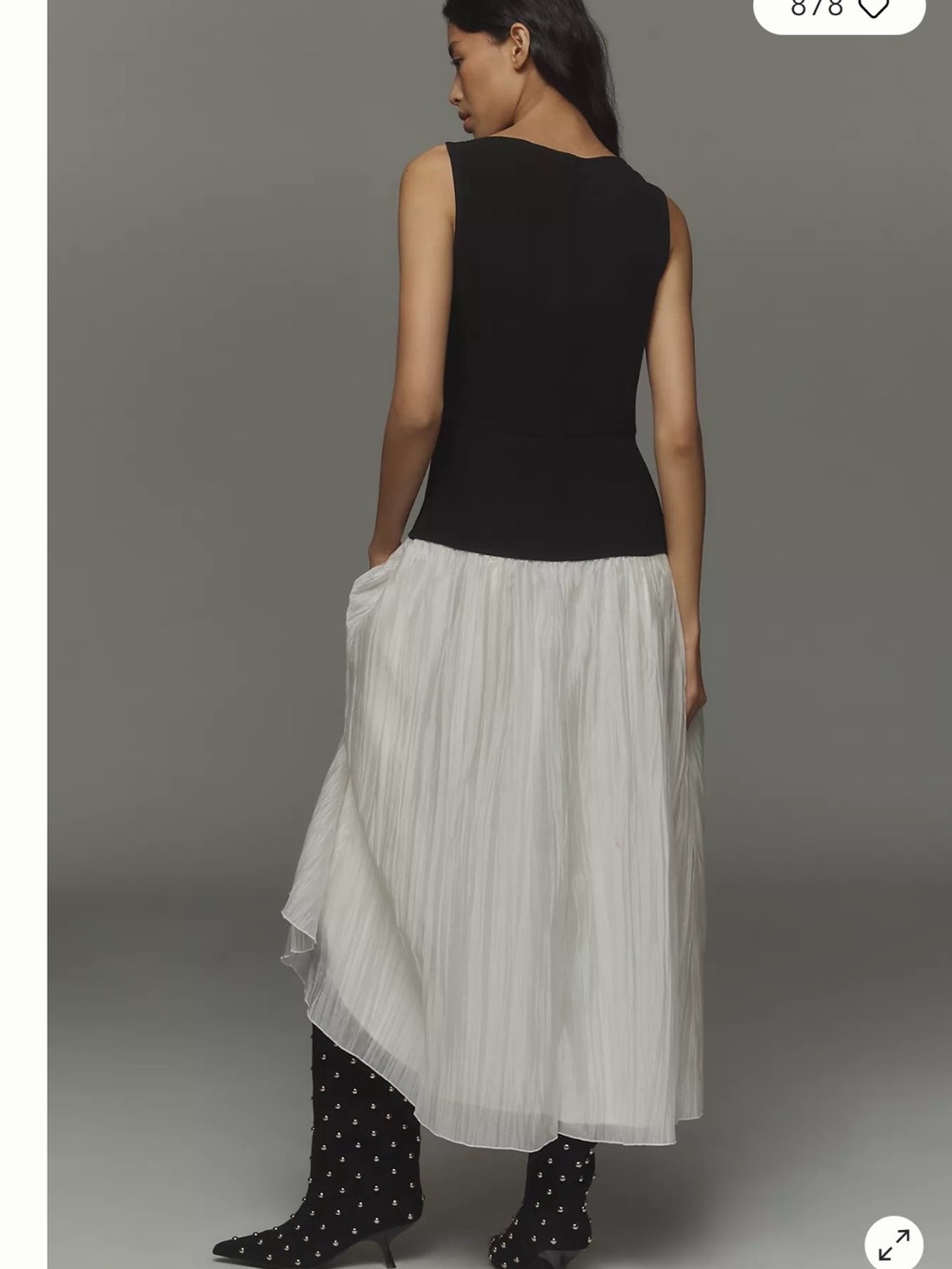 Kourt Black and white dress - Picture 4 of 9